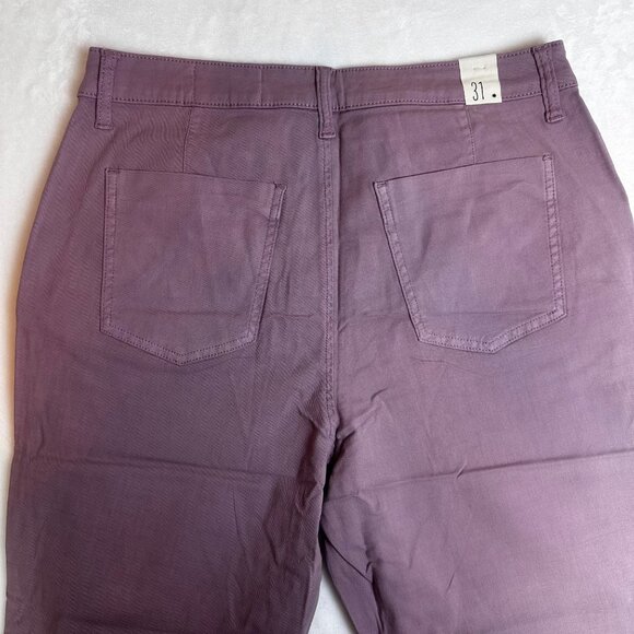 Cosmic Blue Love Womens Organic Chino Pants Sz 31Shadow Rose cuffed Straight Cut - Picture 9 of 10